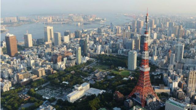 صورة جوية لمدينة طوكيو اليابانية