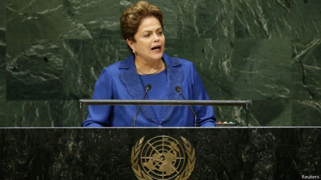 Dilma Rousseff discursa na Assebleia Geral da ONU (foto: Reuters)