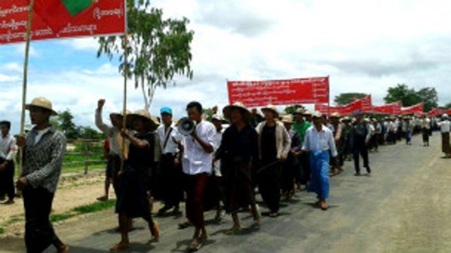 Farmers protest in Magway