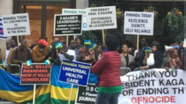 Abarwanya n'abashigikiye Kagame, mu myiyerekano - BBC News ...