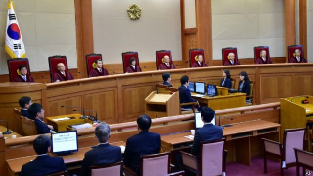 韓憲法裁判所強制解散極左親朝政黨 Bbc News 中文