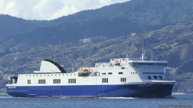 「諾曼大西洋」號是經常往來於希臘島嶼和鄰國島嶼之間的渡輪之一。
