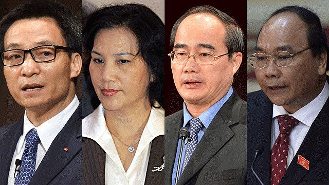 Khác với các nền dân chủ, ứng viên cho dàn "tứ trụ" của Việt Nam không công khai chạy đua.