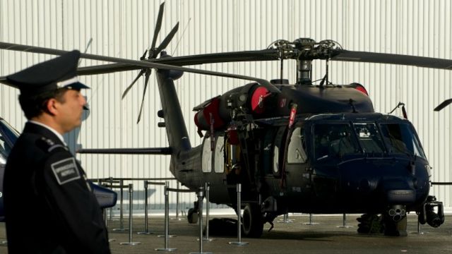 Helicópteros entregados por Estados Unidos a México como parte del Plan Mérida. Foto: AFP/Getty