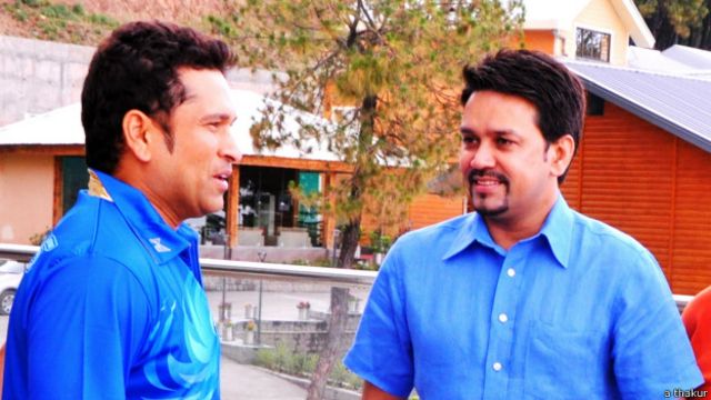 अनुराग ठाकुर, सचिन तेंदुलकर