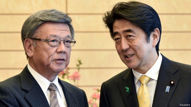 安倍與沖繩知事東京會談互不退讓 c News 中文
