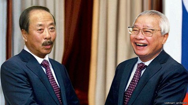 Hai ông Nguyễn Cao Kỳ và Võ Văn Kiệt lúc sinh thời