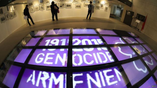 Фрагмент экспозиции об армянском геноциде в Марселе