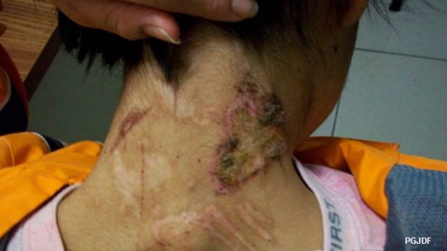 Imagen de la chica esclavizada en una tintorería de Ciudad de México