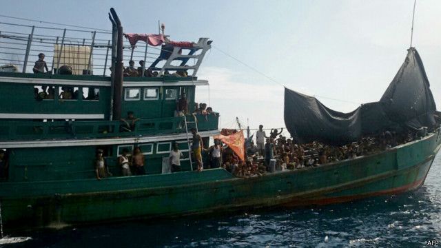 සංක්රමණිකයන් රැඳී සිටින යාත්රාව