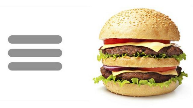 Pegue o efeito de texto de hambúrguer com o conceito de jogos