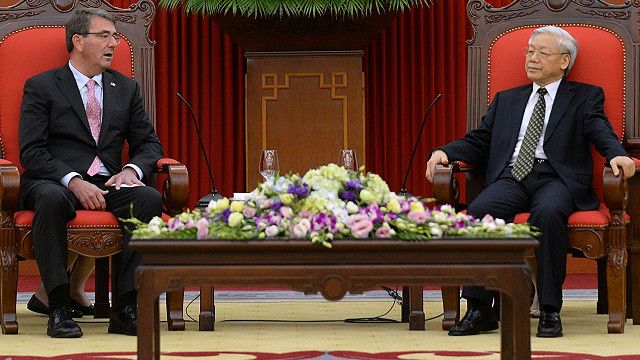 Ông Trọng, người mới tiếp Bộ trưởng Quốc phòng Hoa Kỳ Ashton Carter hồi tháng Sáu, sẽ vào Nhà Trắng hôm 7/7