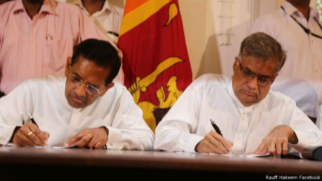 நல்லாட்சிக்கான ஐக்கிய தேசிய முன்னணியில் பல கட்சிகள் கைச்சாத்திட்டுள்ளன