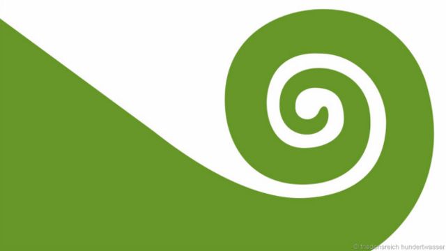 "Koru Flag": mẫu thiết kế được làm vào năm 1983 của nghệ sĩ, kiến ​​trúc sư người Áo, Friedensreich Hundertwasser