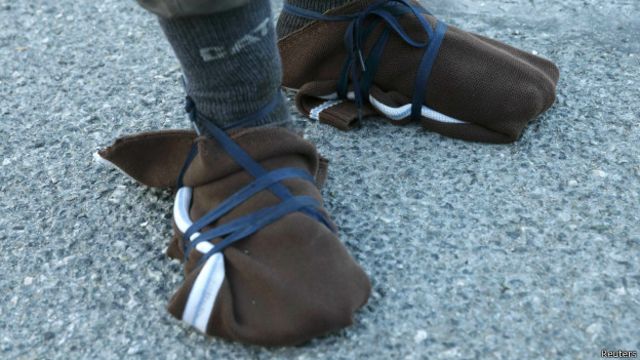 Обмотки на ногах