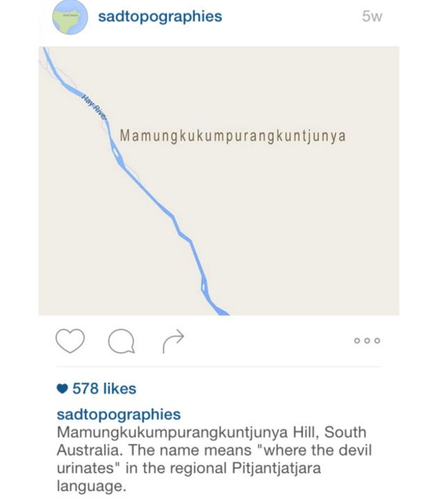 Conta de Instagram coleciona lugares com nomes tristes