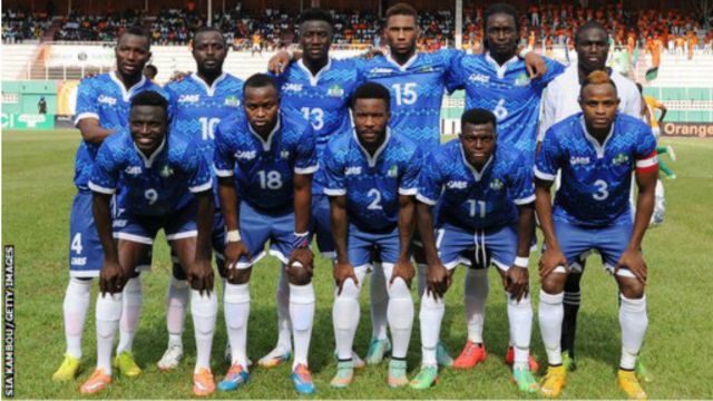 L'équipe nationale senior de football de la Sierra Leone.