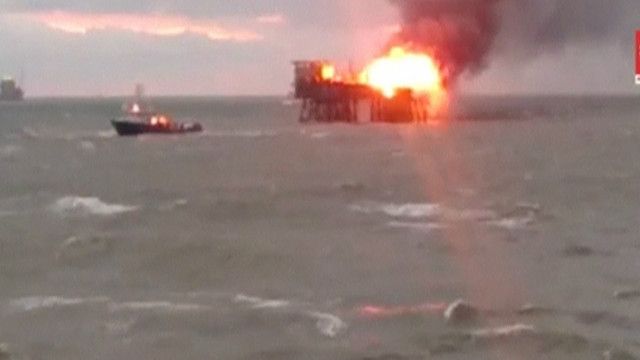 Пожар на платформе 