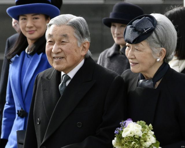 日本天皇明仁和皇后美智子