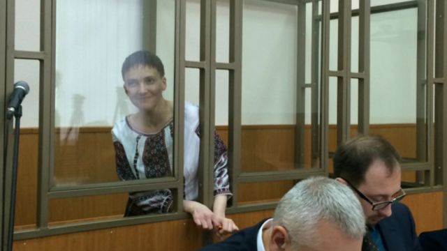 Надежда Савченко в суде