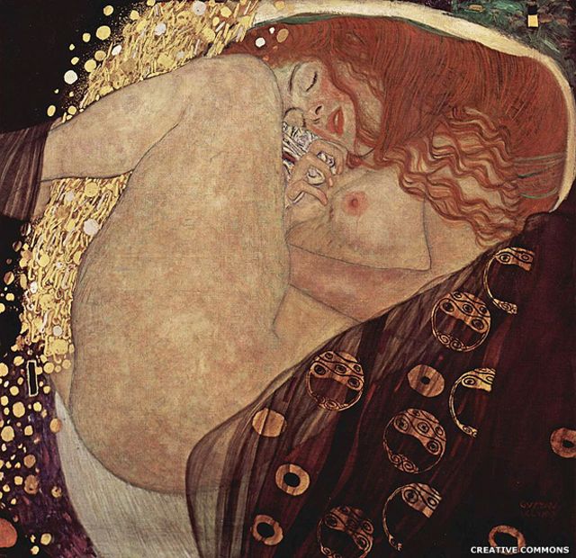 El artista austriaco simbolista era todo un maestro pintando el placer, como demuestra Danae (1907).