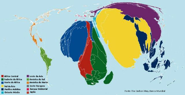 Mapas da América do Sul e Norte, Europa, EUA, Ásia