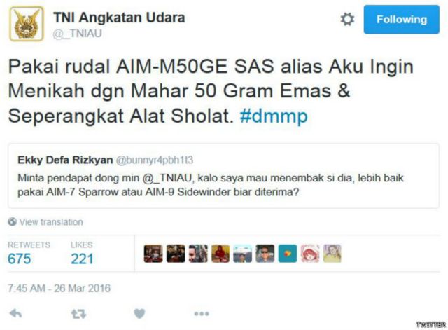 #TrenSosial: Kicauan-kicauan lucu TNI AU lewat akun ...