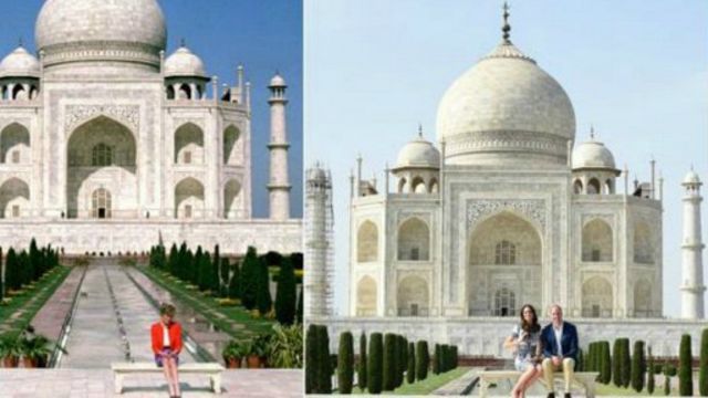 剑桥公爵夫妇在印度泰姬陵前留影 Bbc News 中文