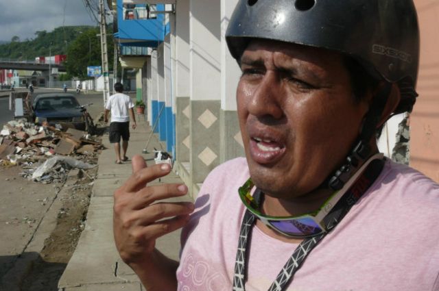 Tras el terremoto, el peruano Hugo Jiménez sólo piensa en irse.