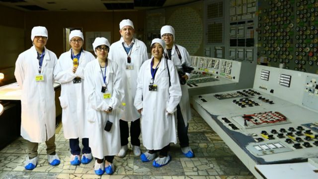 2015年9月，台灣團隊成員第二次走入車諾比核電廠控制室。