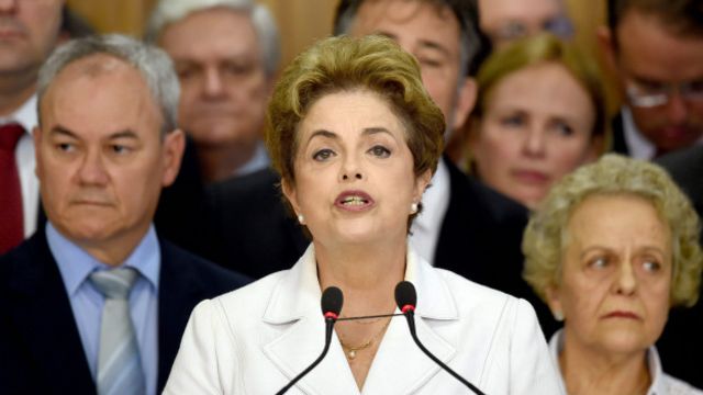 "No es un 'impeachment', es un golpe", dijo Dilma Rousseff.