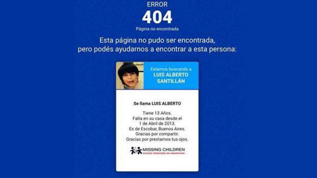 La Legislatura de la Ciudad de Buenos Aires distinguió como de “interés ciudadano” al proyecto NoEncontrado.org, que utiliza las páginas web con URL inexistentes, para poner fotos de niños perdidos.