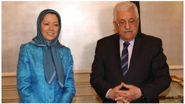 این عکس را سایت سازمان مجاهدین خلق ایران از دیدار محمود عباس و مریم رجوی منتشر کرده است