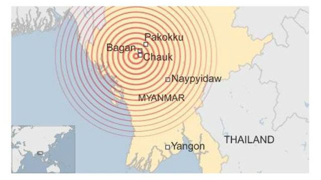 Gempa Myanmar menewaskan satu orang, merusak pagoda - BBC News Indonesia