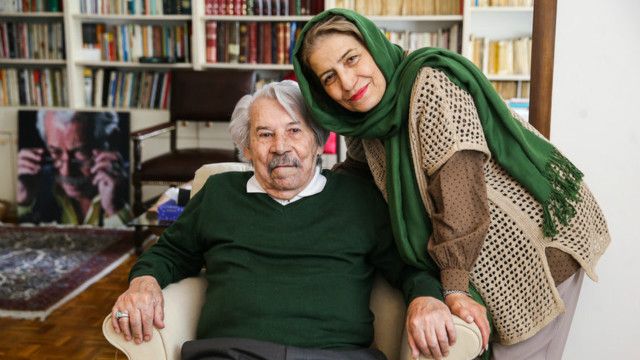 داود رشیدی به همراه همسرش احترام برومند