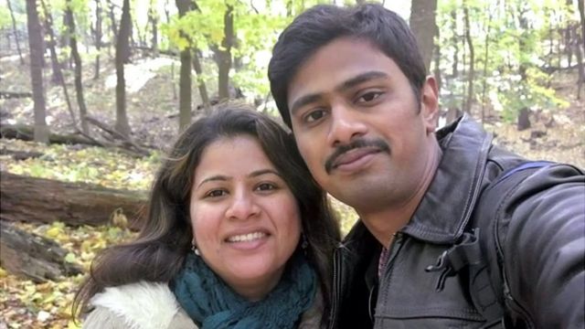 కూచిభొట్ల శ్రీనివాస్, ఆయన భార్య సునన్య
