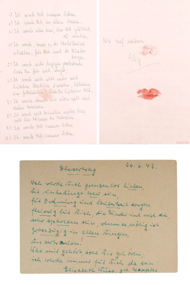 Felice escribe diez promesas a Lilly y las sella con sus labios