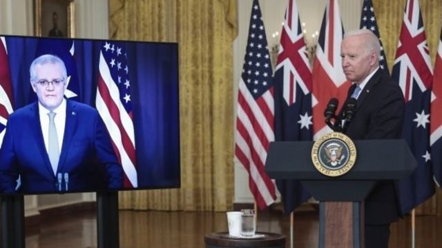 Biden iyo Ra'iisul Wasaarihii hore ee Australia