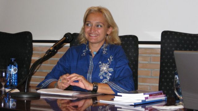 Susana Guerrero Salazar en el Seminario Internacional de Lengua Española y Medios de comunicación. Universidad de Málaga
