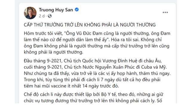 Bài của blogger Trương Huy San