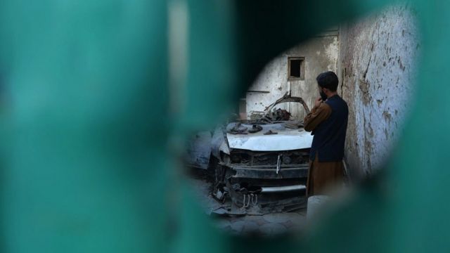 هجوم أمريكي استهدف تنظيم الدولة الإٍسلامية وطال مدنيين في حي كواجا بورغا في كابل عن طريق الخطأ