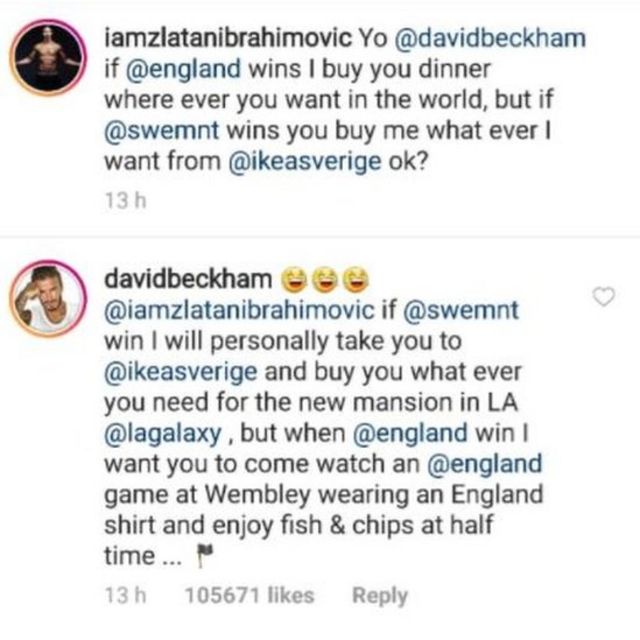 Beckham don win dis bet