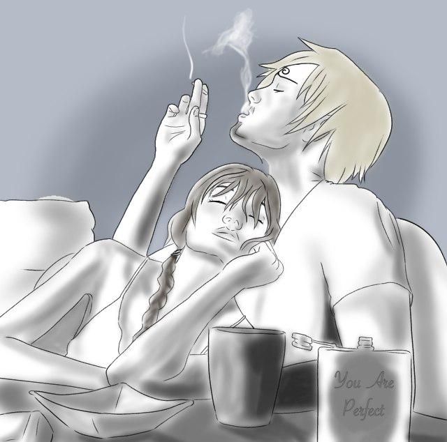 Gris and Sanji, illusrated by Gris 