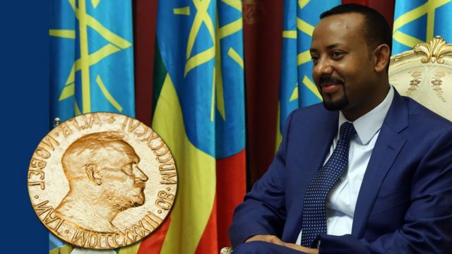 Ra'isal wasaare Abiy Axmed iyo Abaalmarinti Noble ee la guddoonsiiyey