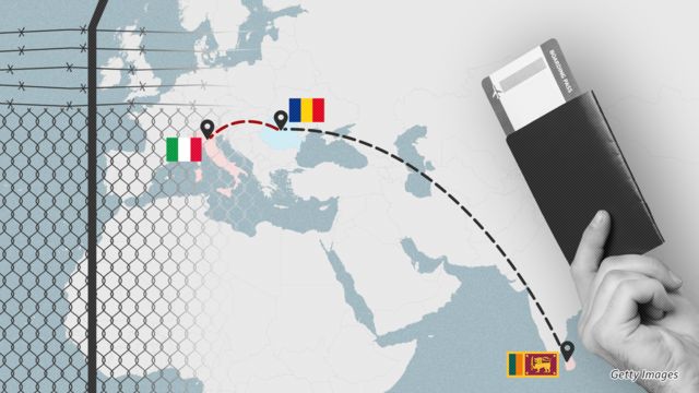 illegal immigration to Italy graphic illustration