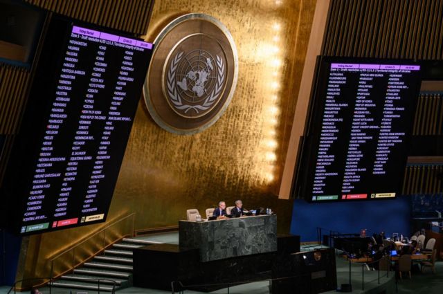 BM Genel Kurulu, Rusya'nın ilhak kararını kınadı
