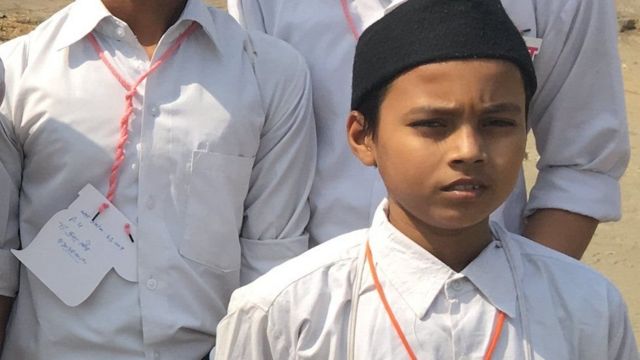 RSSના યુનિફોર્મમાં બાળક