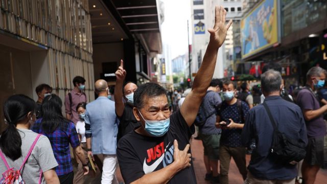 香港在10月1日仍然有示威。