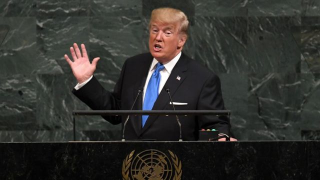 Donald Trump en la Asamblea General de Naciones Unidas