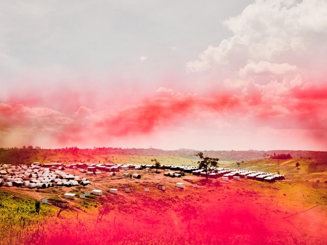 Vues d'un camp de personnes déplacées, territoire de Djugu, province d'Ituri. République démocratique du Congo